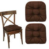 2Pcs Dining Chair Cushions Office Chair Seat Pad Backrest Pad Set Coffee