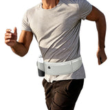 Running Belt for Men Women Secure Jogging Pouch for Phone Keys Essentials Gray