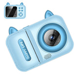 1080P Instant Print Digital Camera with 1 Roll Printing Paper Blue