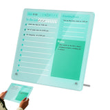 Desktop Acrylic Dry Erase Board with Stand Office Supplies Green