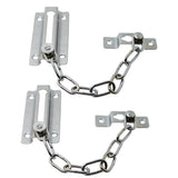 2 PCS Door Chain Lock Security Door Chain for Inside Door with 12 Screws Nickel Plated