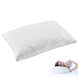 Shredded Memory Foam Pillows for Sleeping with Washable Cooling Cover White