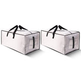 2PCS 83L Heavy Duty Moving Bags Strong Zipper Wrap Around Handles for Home School