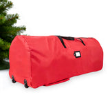 Rolling Christmas Tree Storage Bag Handy with Handle for Easy Carry Red