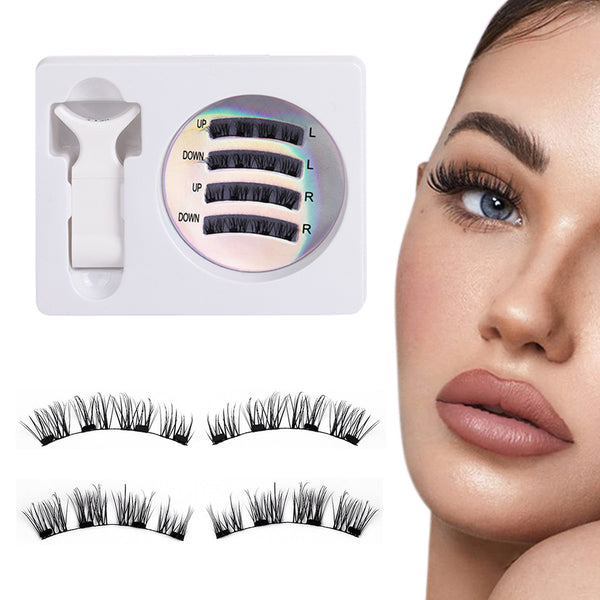 Pair of Reusable Clip-On Natural Look Eyelashes Glue-Free Fake Lashes Style 2