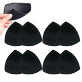 4 Pairs Foam Triangle Bra Inserts Replacement for Sports Bras Black