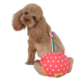 Cute Female Dog Harness Sanitary Pants – Reusable Pet Menstrual Diaper Red