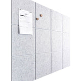 12Pcs Large Felt Bulletin Board Wall Tiles for Office & HomePanels Silver Gray
