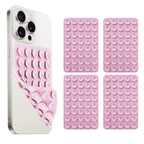 5 PCS Double-Sided Suction Cup Phone Case Detachable Mount for iPhone Hands-Free Phone Accessories Pink