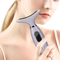 Facial Massager for Face and Neck with LED and Vibration Violet