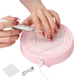 Nail Dust Collector Vacuum Fan for Nail Tech Quiet & Compact Dust Extractor Pink