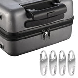 4 PCS Zinc Alloy Mini Zipper Lock Carabiners for Luggage and Backpacks Silver