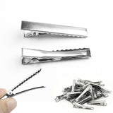 100-Pack Silver Metal Hair Clips for Women DIY Craft Hairpins S