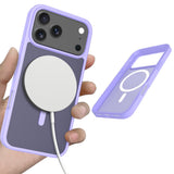 Magnetized MagSafe Phone Case – Shockproof Matte Protective Cover for iPhone 17 Pro Max and 17 Air Light Purple
