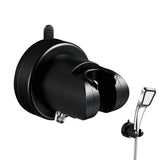 Adjustable Shower Head Holder Vacuum Suction No Drill Bracket Black