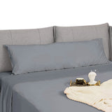 Cotton Long Soft Breathable Protector Cover Pillowcases Grey