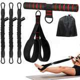 Pedal Resistance Band with Handle Adjustable Tube Foot Pedal Device  for Full Body Training Black