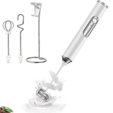 3 in 1 Electric Milk Frother Coffee Stirrer White