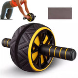 AB Abdominal Roller Wheel Fitness Waist Core Workout Exercise Wheel Home Gym Yellow