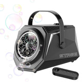 Bubble Machine Automatic Minute Big Bubbles Blower Maker for Outdoor Birthday Parties Black