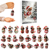 Christmas Countdown Advent Calendar – Dog Holiday Collectible Hanging Ornament Style 2