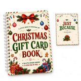 Christmas Gift Card Book DIY Spiral Bound with Handwritten Note Pages Style 1