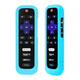 2 Pcs Glow in the Dark Silicone Remote Cover Case for Roku TV Remote Glow Blue