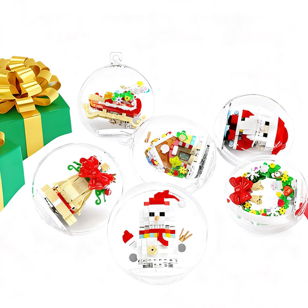 Christmas Tree Ornaments Building Block Set Santa & Nutcracker Xmas Decorations Style 1