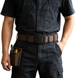 Automatic Buckle Tactical Belt Double Layer Thickened Brown