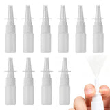 10 Pcs White PET Spray Bottles 5ml Refillable Fine Mist Pump White