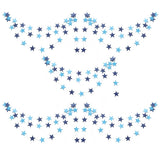 5 PCS 4m Thick Paper Star Garland Bunting Banners for Parties Weddings Blue