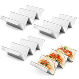4PCS Stainless Steel Taco Stand Rack Tray Style Oven for Baking