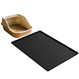 86x56cm Waterproof Silicone Cat Mat – Little Box Mat for Cats Black