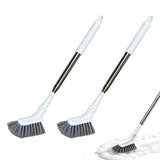 2PCS Telescopic L-Shaped Crevice Cleaning Brush for Window Toilet and Floor Gaps