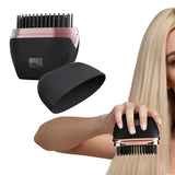 Mini Hair Straightener Rechargeable Portable Hair Straightener Brush Black