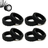 8Pcs Luggage Wheel Covers Silicone Suitcase Wheels Protector Sleeves Black