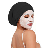 Adjustable Hair Cap for Curly Hair Braid Sleep Cap for Sleeping Women Men Black