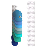 Wall-Mounted Baseball Cap Organizer Holds 10 Hats Multi-Purpose Storage for Caps White