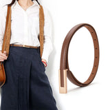 Women's Casual Belt PU Leather Vintage Adjustable 72-94cm Brown
