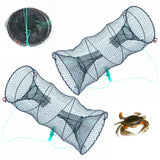 2PCS Fishing Bait Cage Trap Collapsible with Pull Rope for Pond Lake