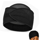 2-in-1 Overnight Mesh Hair Band with Hook and Loop for Short Hair Black