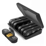 Weekly Pill Box Organizer 7-Day Tablet Storage Dispenser with Large Side Openings Style 2