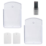 2 PCS Remote Control Holders Wall Mount Self Adhesive for Home Office School Transparent