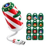 Christmas Projection Light USB with Assorted Lenses for Ceiling Style 2