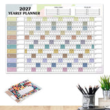 2027 Yearly Wall Calendar for Home Office and School Use Style 3