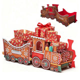 Santa Gift Train Christmas Cardboard Gift Box – Present Holder Home Decoration Style 2