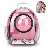 Space Capsule Pet Backpack Carrier with Bubble Window for Cats Dogs Pink