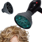 Universal Silicone Diffuser Foldable for Hair Dryer 4-5cm Nozzle Gray