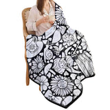 DIY Washable Reusable Coloring Blanket for Adults Girls Boys Style 3