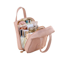 PU Leather Makeup Bag Travel Cosmetic Bag Multi-functional Toiletry Bag Daily Use Pink